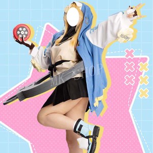 ギルティギア ディズィー コスプレ ウィッグ、靴付き フルセット